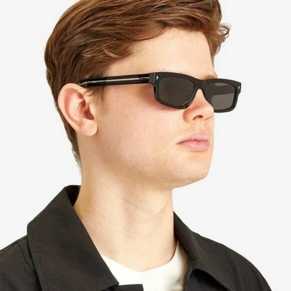 Prada Women Sunglasses Black Grey Rectangle PRB11S 16K731 NEW AUTHENTIC - Picture 9 of 10